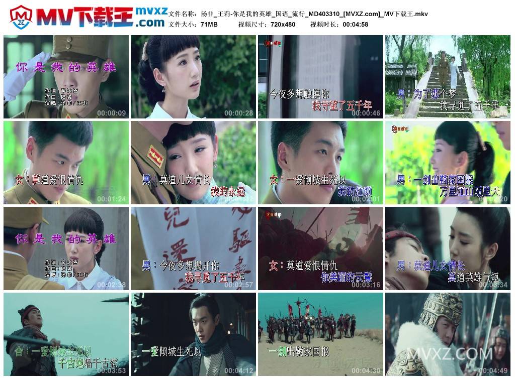 汤非_王莉-你是我的英雄_国语_流行_MD403310